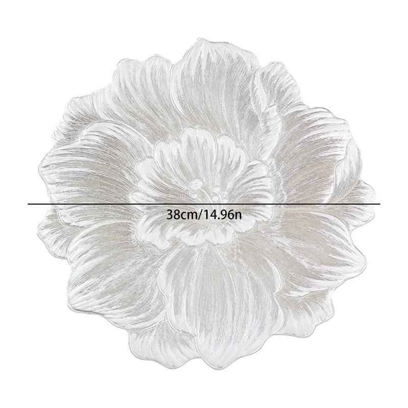 PVC Flower Placemat Dining Decorative Heat Resistant Table Pad Coasters Home Party Wedding Christmas Decoration