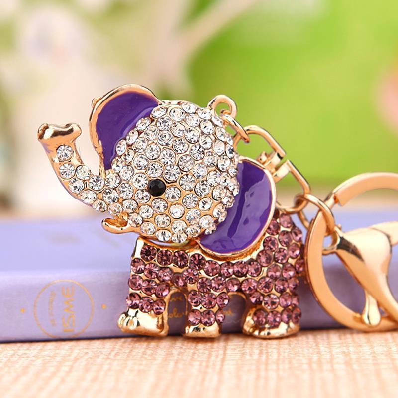 Cute Owl Crystal Rhinestones Crsytal Car Bag Keys Exquisite Pendant Cartoon Trendy Animal Key Chains Bag Charm