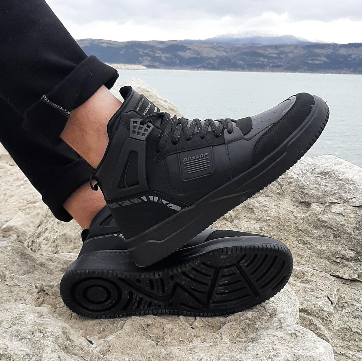 

Dunlop 2238-2243 Черные, высокие ортопедические кроссовки Fuspetli Basket