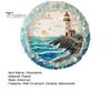 Beach House Decor Lighthouse Sea Glass Art Wall Ornament, Hand Assembled Shells And Tumbled Housewarming Gift for Decor, Style Decorative Hanging