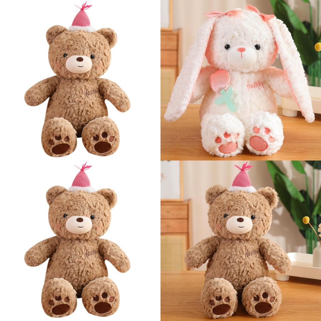 Cartoon Teddy Bear Stuffed Animal With Super Soft Plush For Playroom And Gift Giving