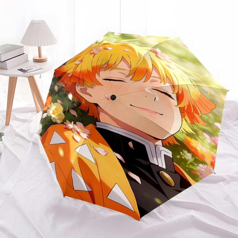 Printed Nezuko Demon Slayer Agatsuma ZenitsuPrinted Folding Umbrella,Outdoor,Leisure,And Travel Umbrella,Durable Umbrella Fabric,Birthday And Holiday