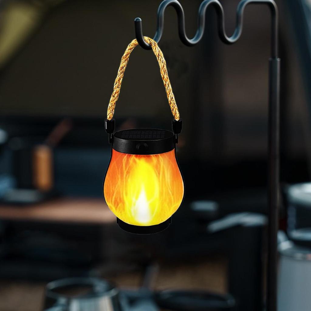 Solar Powered Lanterns Outdoor Waterproof Flickering Flameless Lantern Weatherproof Waterproof Decoration Light for Yard Garden