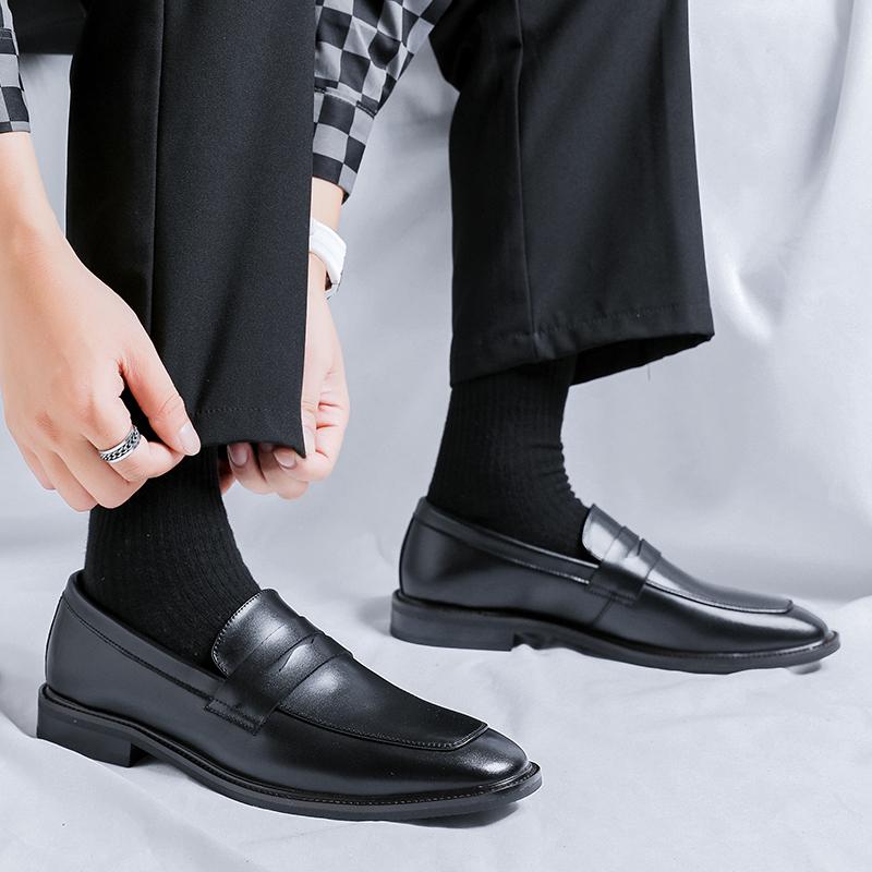 Luxury Brand Men's Loafer Shoes Leather Walking Shoes Slip-on Business Shoe Wedding Shoes Comfortable Man Breathable Drive Flat