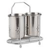 WallMounted 304 Stainless Steel Chopsticks Spoon Storage Drain Rack Basket Kitchen Utensils