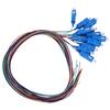SCUPC Fiber Pigtail Cable Sigle Mode 12Cores SC Square Head with PVC Outer Shell