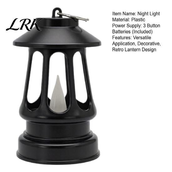 Thoughtful Birthday Gift for Colleagues Retro LED Lantern, Realistic Flame Decorative Table Lamp, Lantern Night Light Hanging Bedroom Garden