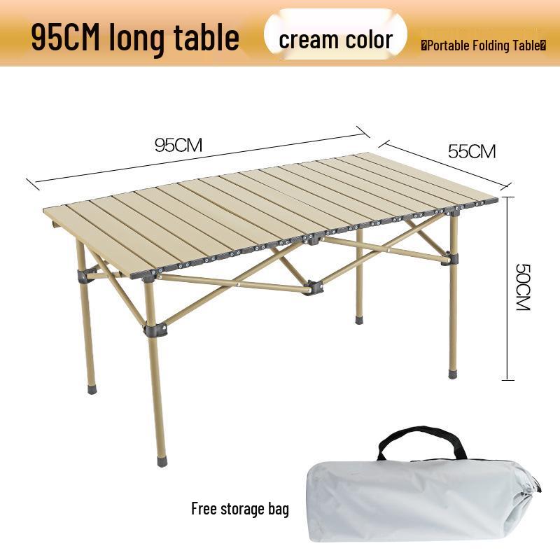 Verstellbarer Outdoor-Roll-up-Klapptisch für Camping und Grillen