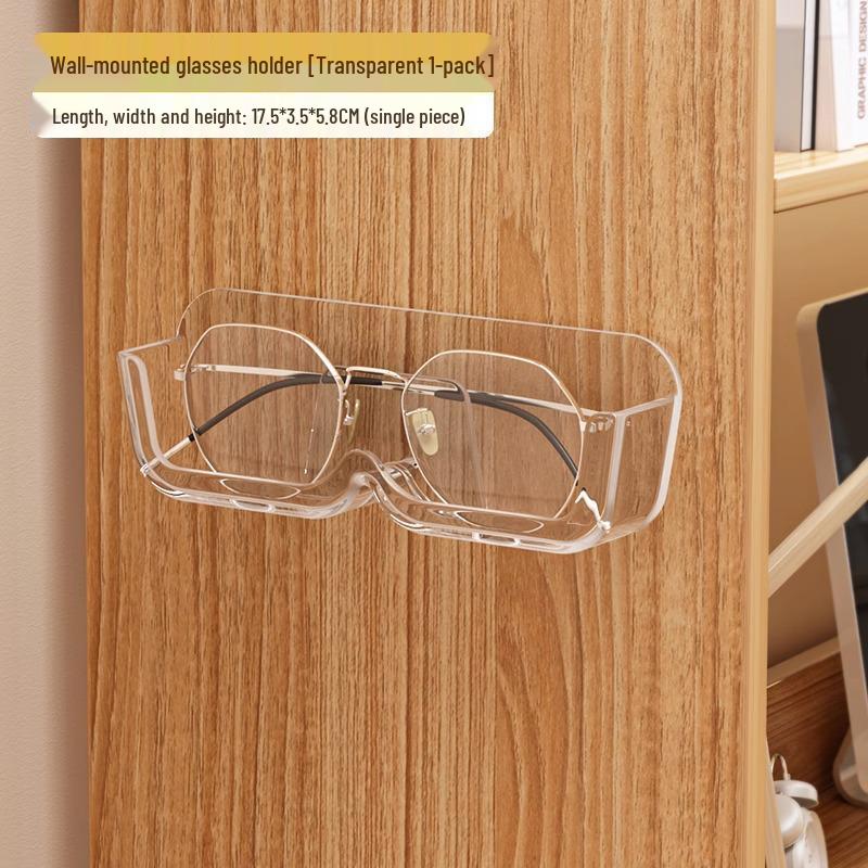 

Wall-Mounted Eyeglasses & Sunglasses Display Rack for Bathroom or Bedside прозрачный