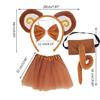 Animal Monkey Costume Set Monkey Ears Headband Tail Bow Halloween Cosplay Prop