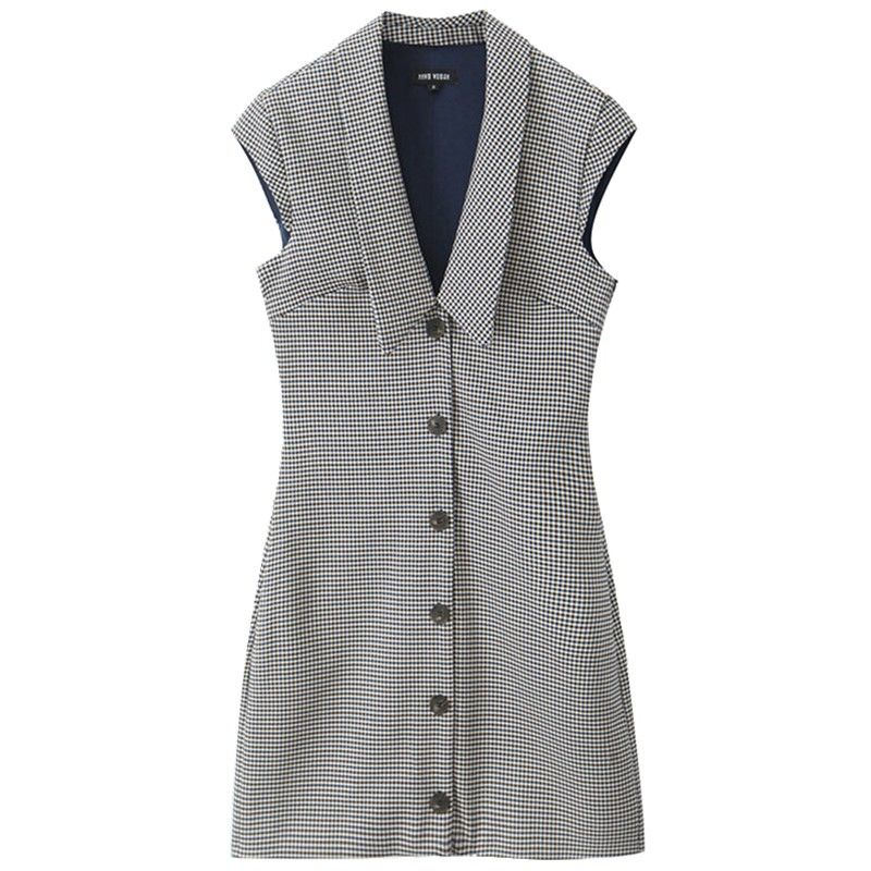 

Fashion Style 2024 New Fall Women s Clothing Stylish Silm Gingham Mini Dress Short Skirt 4661238 Figure Color XS