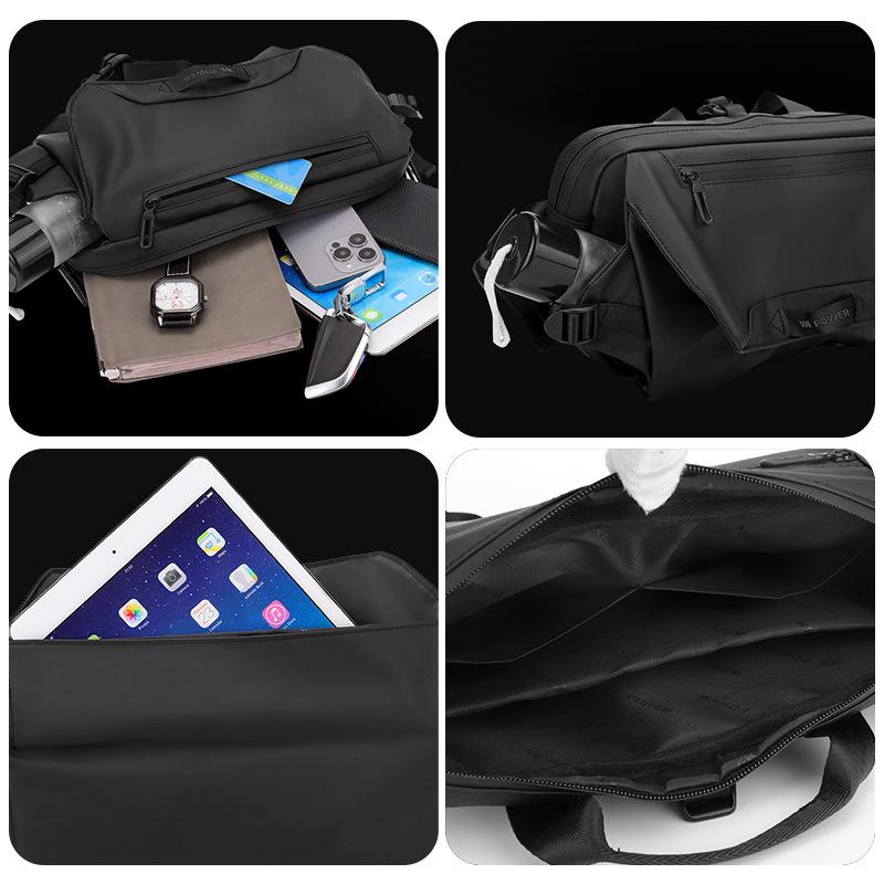 Multi-functional Portable Men's Shoulder Bag Waterproof Outdoor Sports Chest Bag Travel Waist Pack Crossbody Sling Bag