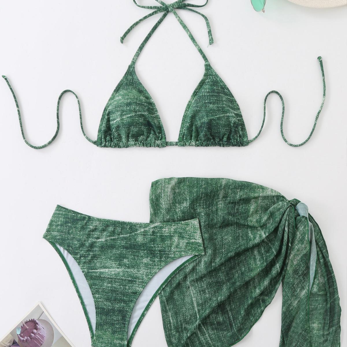 

Сексуальный зарубежный купальник бикини с завязками на шее и грудными вкладышами - Комплект нижнего белья из двух частей Medium