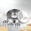 New Stainless Steel Circular Double Rolled Edge Mousse Circle Pancake Circle Biscuit Cake Mold 12-Piece