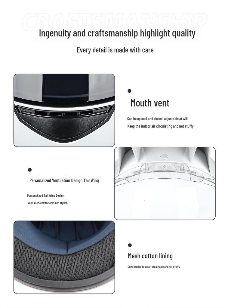 Universal Full Face Motorcycle Helmet with Dragon Horn for Men & Women