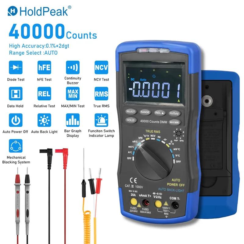 770D-C High-Accuracy NCV AC/DC Voltage/Ohm Tester Digital Multimeter 40,000 Counts, Color Screen Auto-Ranging True RMS