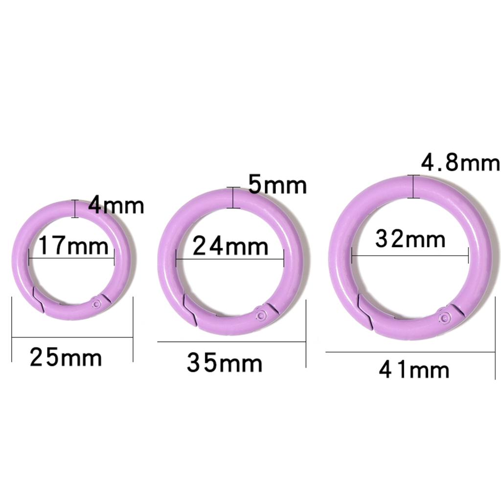 5/10pcs Anneaux O Colorés Attaches à Ressort Porte-clés Rond en Alliage Boucle à Ressort Ouvrable Crochet Pour Connecteur DIY Accessoires de Bijoux
