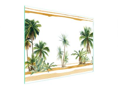 PLANCHE À DÉCOUPER EN VERRE 52x40 PALMIERS