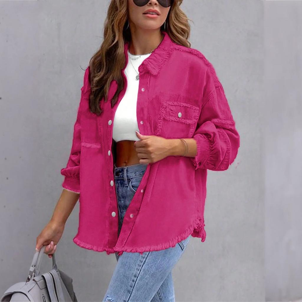 Ladies' Casual Loose Denim Jacket