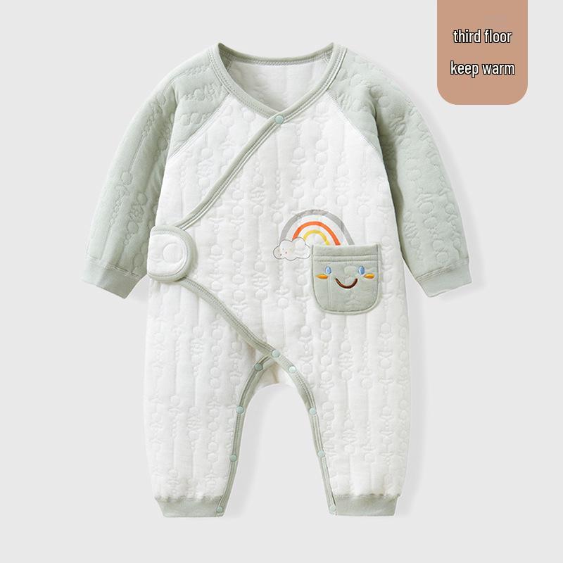 Thickened Cotton Padded Jumpsuit: Warm Winter Romper for Baby Boys & Girls