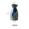 Jarra de Sake Vintage Japonesa Cerámica Azul Cambio de Horno Copa de Vino Dispensador de Vino Shochu para el Hogar Restaurante de Sushi Utensilios para Beber Regalos