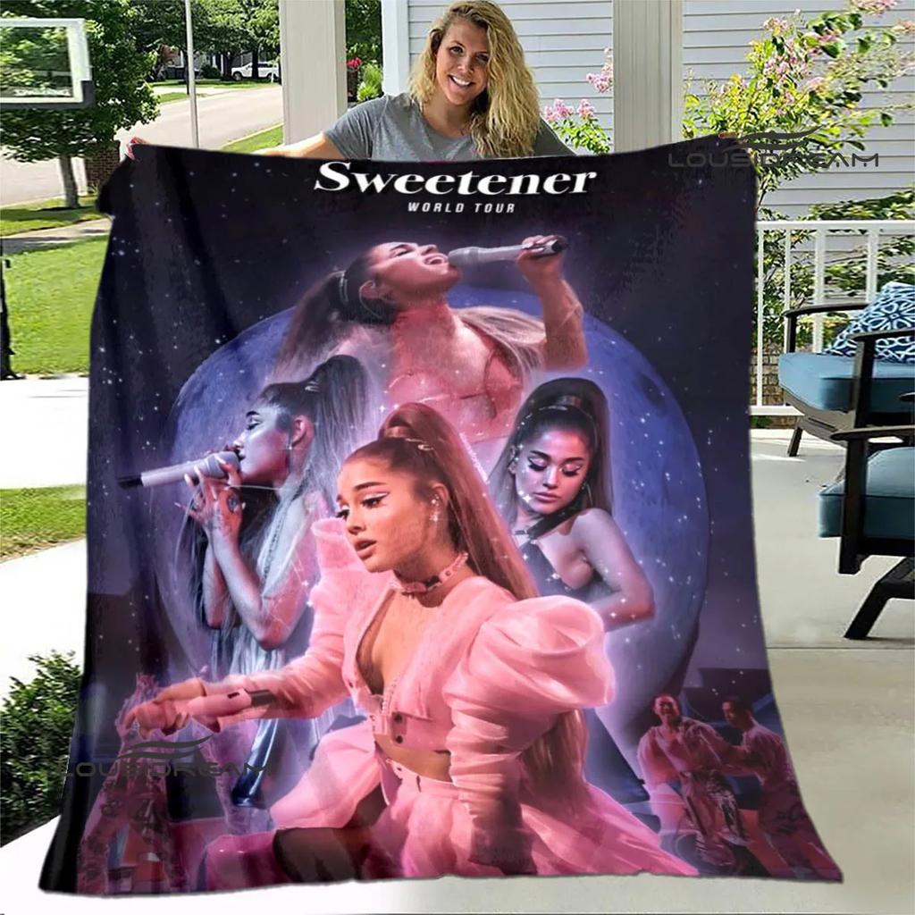 Singer Ariana grande printed blanket Flange Warm blanket soft and comfortable blankets bed linings cubre cama birthday gift