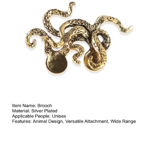 Unisex Brosche Tiger Krake Tier Design Anzug Revers Hemden Anstecknadel Handtaschenanhänger Brosche Party Outfit Accessoire