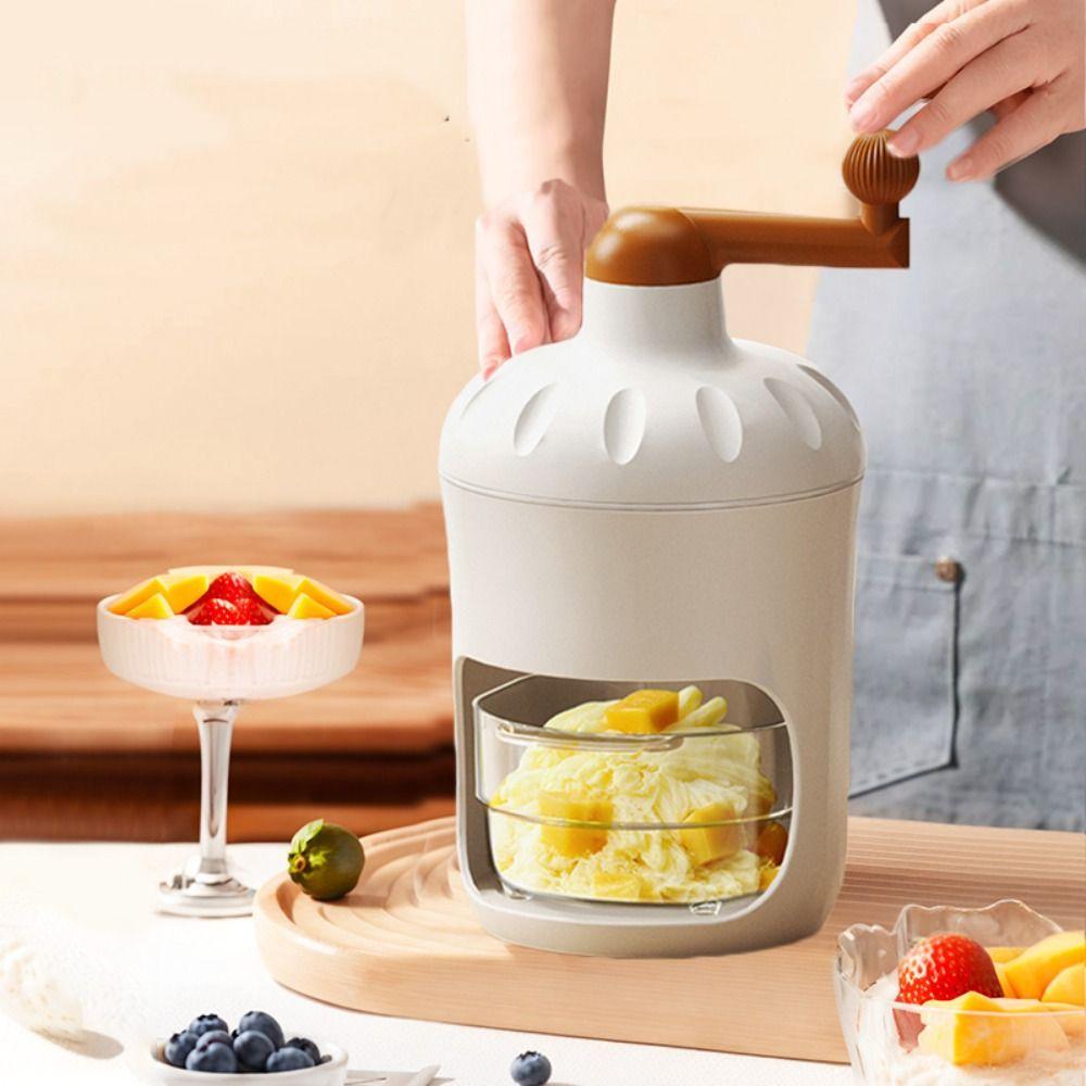 With Tray Shaved Ice Machine Non-electric Ice Snow Shaver Hand Ice Crushers Machine  Household