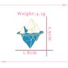 Lovely Antarctic Iceberg Brooch Blue White Snow Mountains Enamel Pins Clothes Backpack Hat Badges Accessories Gifts For Friends
