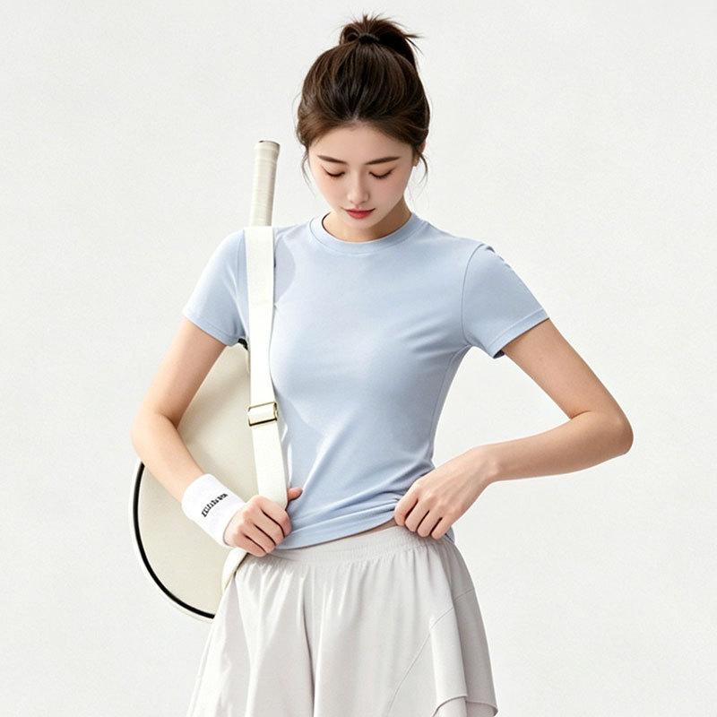 High Elastic and Versatile Sports Top Women's Breathable Quick-drying Short-sleeved Slim Running Pilates Yoga Clothes