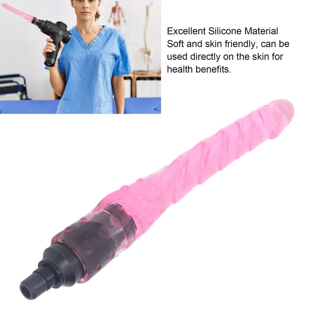 Massage Gun Head Silicone Washable Pink Replaceable Massager Gun Head Muscle Massage Accessory
