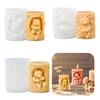 Lovely Bear Candle Mould Silicone Molds Ornament Molds Castings Molds Cartoon Animal Plasters Molds Craft Supplies