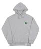 Graver [Unisex] Green Flower Smile Embroidered Hoodie_Gray