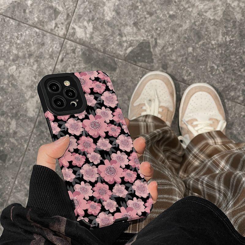 Full screen flower suitable for Apple 16 phone case 15promax/14/13 cartoon 12 anti drop 11 silicone