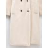 Western Style Winter Mid-Length Thickened Double Breasted Fleece Coat Outerwear Trench coat Women 1255766 712