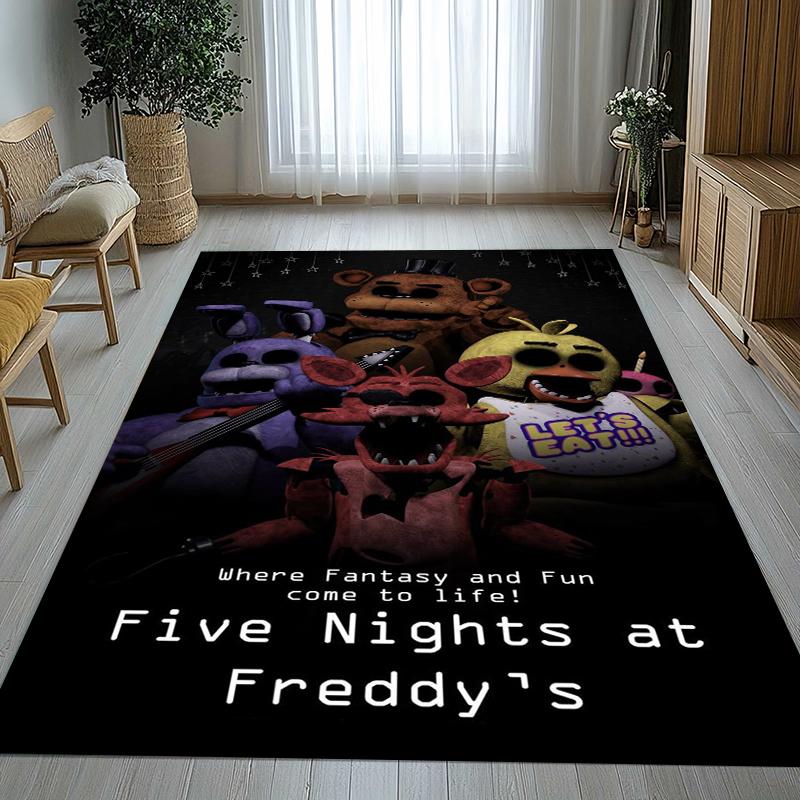 Horor Freddy F-FNAF Hry Obývací pokoj Protiskluzový koberec Měkký koberec do ložnice Dětský herní pokoj Pohovka, Domácí dekorace Rohožka Dárek