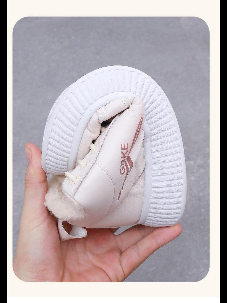 Pluszowe wysokie damskie zimowe buty bawełniane z grubą antypoślizgową podeszwą – koreański styl 2023