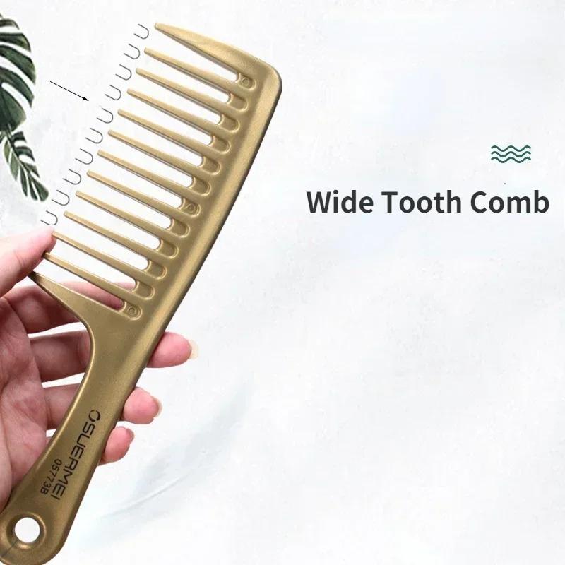 Thick Wide Tooth Comb Heat Resistant Hairdressing Hair Brush Durable Plastic Anti Static Detangling Hair Comb for Curly Wet Hair