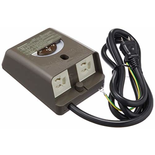 Panasonic Fully grounded waterproof outlet with electronic EE switch Brown WH5353AKP