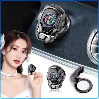 1Pcs Car One-Click Start Buttons Protective Cover Decoration For 147 159 156 Giulietta Giulia Mito Spider Alpha Nheadrest