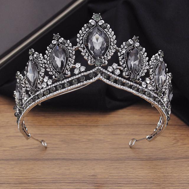 Великолепная хрустальная свадебная корона в винтажном стиле — фото 9