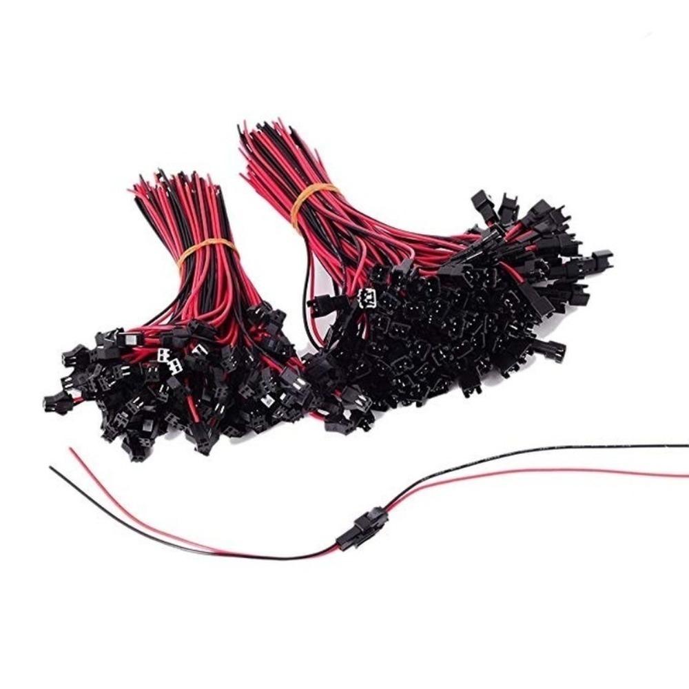 

Lamp Red And Black Connectors Splice Wire Terminal Wire Long SM Connector Plug Male to Female 40Pcs