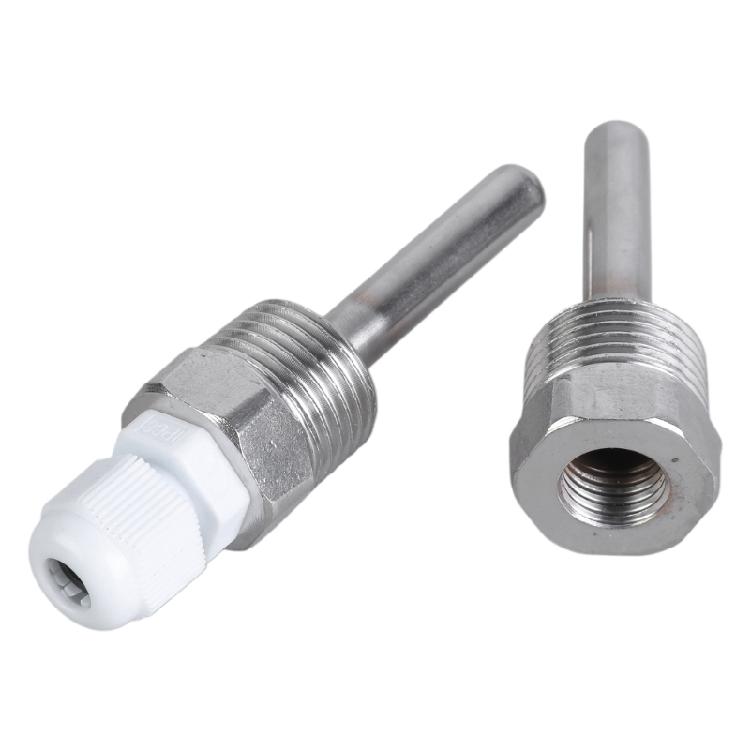 Pair Of Thermowell Sleeves 8x50mm In Stainless Steel Immersions Sleeves For Temperature Sensors Corrosion Resistant