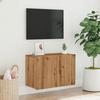 VidaXL Meuble TV mural chêne artisanal 60x30x41 cm, support TV, armoire média, console TV, meuble HiFi, centre de 857664