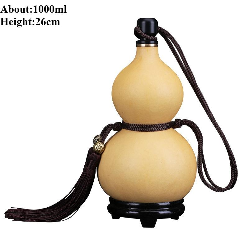 Brown/Natural Gourd Water Bottle for Cosplay Hulu Hulou Calabash Home Table Decor Chinese Pumpkin for Drinks Holder Ornament