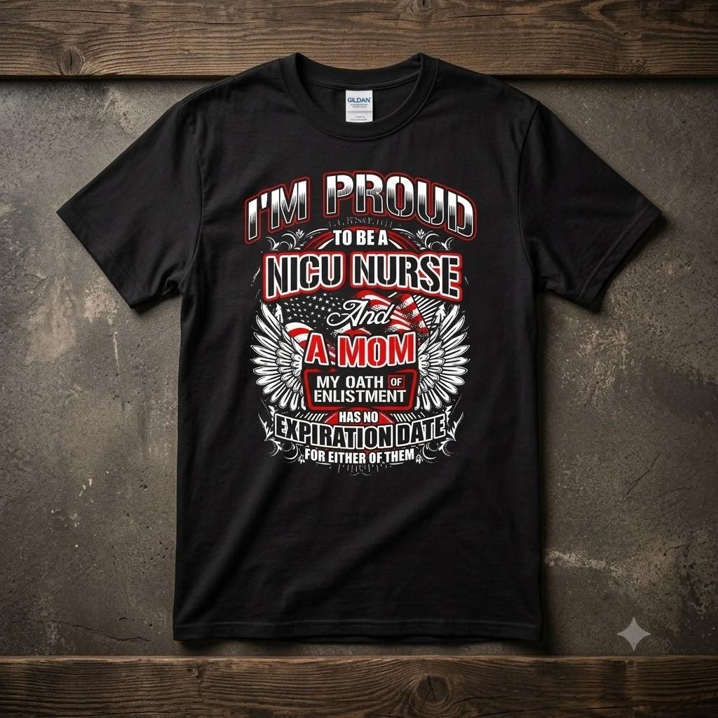 NICU Nurse Infant ICU Hospital Funny Gift Cotton Tee Graphic Unisex T-shirt