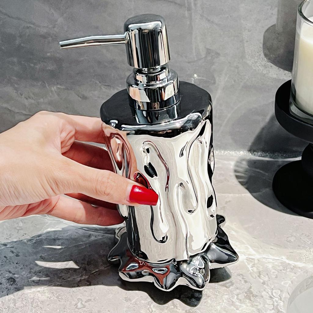 Sfeșnic din ceramică Sticlă de loțiune șampon Dezinfectant pentru mâini Dozator portabil Sticlă de săpun Accesorii pentru baie Dozator organizator