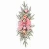 Christmas Swag with Bow Ready To Hang Ornaments Eye-Catching