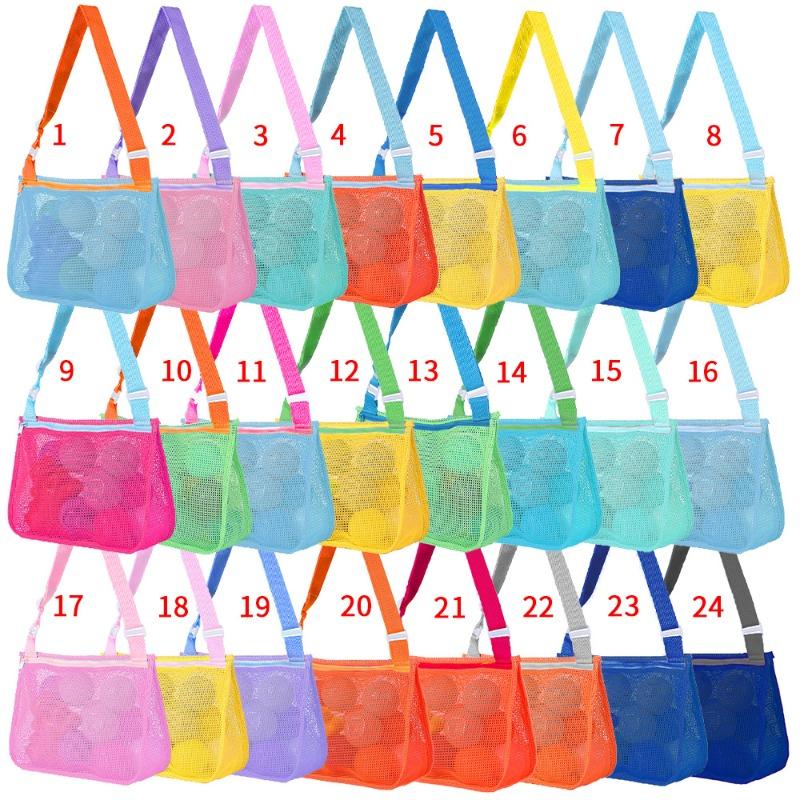 Foldable Sand Away Beach Mesh Bag for Kids, Portable Storage Bag for Beach Toys & Clothes, Versatile Organizer Also Used As Women Cosmetic Makeup Bag