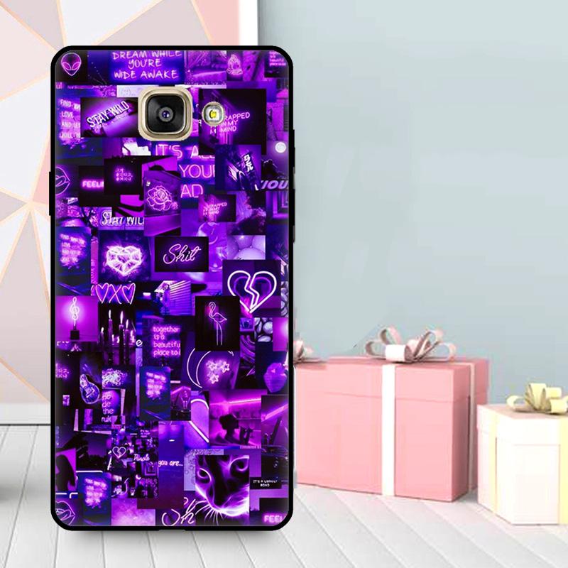 Purple Colour Neon Light Case For Samsung Galaxy J7 J5 J3 2017 J1 A3 A5 2016 A9 A7 A6 A8 J8 2018 J6 J4 Plus Cover